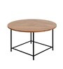 Kiara Wood Top Coffee Table In Black Finish