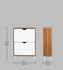 Kibo 12 Pair 2 Tier Shoe Cabinet In Lyon Walnut Finish
