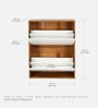 Kibo 12 Pair 2 Tier Shoe Cabinet In Lyon Walnut Finish