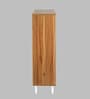 Kibo 12 Pair 2 Tier Shoe Cabinet In Lyon Walnut Finish