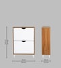 Kibo 12 Pair 2 Tier Shoe Cabinet In Lyon Walnut Finish