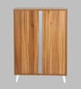 Kibo 12 Pair 2 Tier Shoe Cabinet In Lyon Walnut Finish