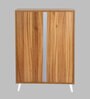 Kibo 12 Pair 2 Tier Shoe Cabinet In Lyon Walnut Finish