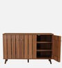 Kibo 12-Pairs Shoe Cabinet In Lyon Walnut Finish