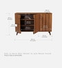 Kibo 12-Pairs Shoe Cabinet In Lyon Walnut Finish