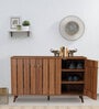 Kibo 12-Pairs Shoe Cabinet In Lyon Walnut Finish