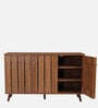 Kibo 12-Pairs Shoe Cabinet In Lyon Walnut Finish