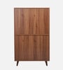 Kibo 18- Pairs 4 Door Shoe Cabinet In Lyon Walnut Finish