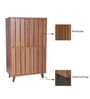 Kibo 18- Pairs 4 Door Shoe Cabinet In Lyon Walnut Finish