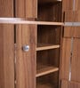 Kibo 18- Pairs 4 Door Shoe Cabinet In Lyon Walnut Finish