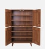 Kibo 18- Pairs 4 Door Shoe Cabinet In Lyon Walnut Finish