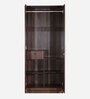 Kibo 2 Door Wardrobe in Columbia Walnut Finish with Mirror & Lock