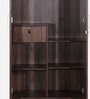 Kibo 2 Door Wardrobe in Columbia Walnut Finish with Mirror & Lock