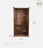 Kibo 2 Door Wardrobe In Lyon Walnut Finish With Drawer