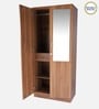 Kibo 2 Door Wardrobe In Lyon Walnut Finish With Mirror & Drawer