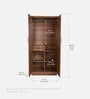 Kibo 2 Door Wardrobe In Lyon Walnut Finish With Mirror & Drawer