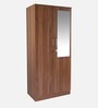 Kibo 2 Door Wardrobe In Lyon Walnut Finish With Mirror & Drawer