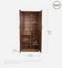 Kibo 2 Door Wardrobe In Lyon Walnut Finish With Mirror & Drawer
