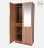 Kibo 2 Door Wardrobe In Lyon Walnut Finish With Mirror & Drawer