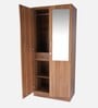 Kibo 2 Door Wardrobe In Lyon Walnut Finish With Mirror & Drawer