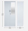 Kibo 2 Door Wardrobe In Off White Finish With Mirror & Drawer