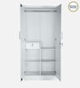Kibo 2 Door Wardrobe In Off White Finish With Mirror & Drawer