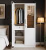 Kibo 2 Door Wardrobe In Off White Finish With Mirror & Drawer