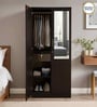Kibo 2 Door Wardrobe In Wenge Finish With Mirror & Drawer