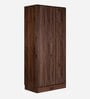 Kibo 2 Door Wardrobe in Columbia Walnut Finish with Mirror & Lock