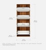 Kibo 24-Pair 4 Tier Shoe Cabinet In Lyon Walnut Finish