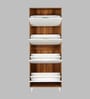 Kibo 24-Pair 4 Tier Shoe Cabinet In Lyon Walnut Finish