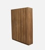 Kibo 3 Door Wardrobe In Lyon Walnut Finish With Drawer & Adjustable Shelves