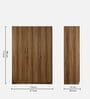 Kibo 3 Door Wardrobe In Lyon Walnut Finish With Drawer & Adjustable Shelves