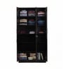 Kibo 3 Door Wardrobe In Wenge Finish With Drawer & Adjustable Shelves