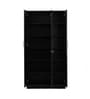 Kibo 3 Door Wardrobe In Wenge Finish With Drawer & Adjustable Shelves