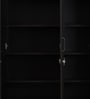 Kibo 3 Door Wardrobe In Wenge Finish With Drawer & Adjustable Shelves