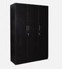 Kibo 3 Door Wardrobe In Wenge Finish With Drawer & Adjustable Shelves