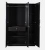 Kibo 3 Door Wardrobe In Wenge Finish With Drawer & Adjustable Shelves