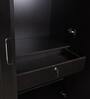 Kibo 3 Door Wardrobe In Wenge Finish With Drawer& Adjustable Shelves & Mirror