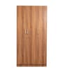 Kibo 3 Door Wardrobe With Adjustable Shelf In Lyon Walnut Finish