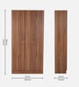 Kibo 3 Door Wardrobe With Adjustable Shelf In Lyon Walnut Finish