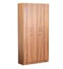 Kibo 3 Door Wardrobe With Adjustable Shelf In Lyon Walnut Finish