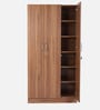Kibo 3 Door Wardrobe With Adjustable Shelf In Lyon Walnut Finish