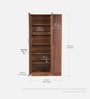 Kibo 3 Door Wardrobe With Adjustable Shelf In Lyon Walnut Finish