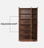 Kibo 3 Door Wardrobe With Adjustable Shelf In Lyon Walnut Finish