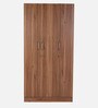 Kibo 3 Door Wardrobe With Adjustable Shelf In Lyon Walnut Finish