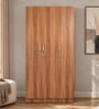 Kibo 3 Door Wardrobe With Adjustable Shelf In Lyon Walnut Finish