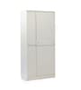 Kibo 3 Door Wardrobe With Adjustable Shelf In Off White Finish