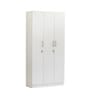 Kibo 3 Door Wardrobe With Adjustable Shelf In Off White Finish