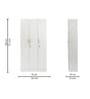 Kibo 3 Door Wardrobe With Adjustable Shelf In Off White Finish